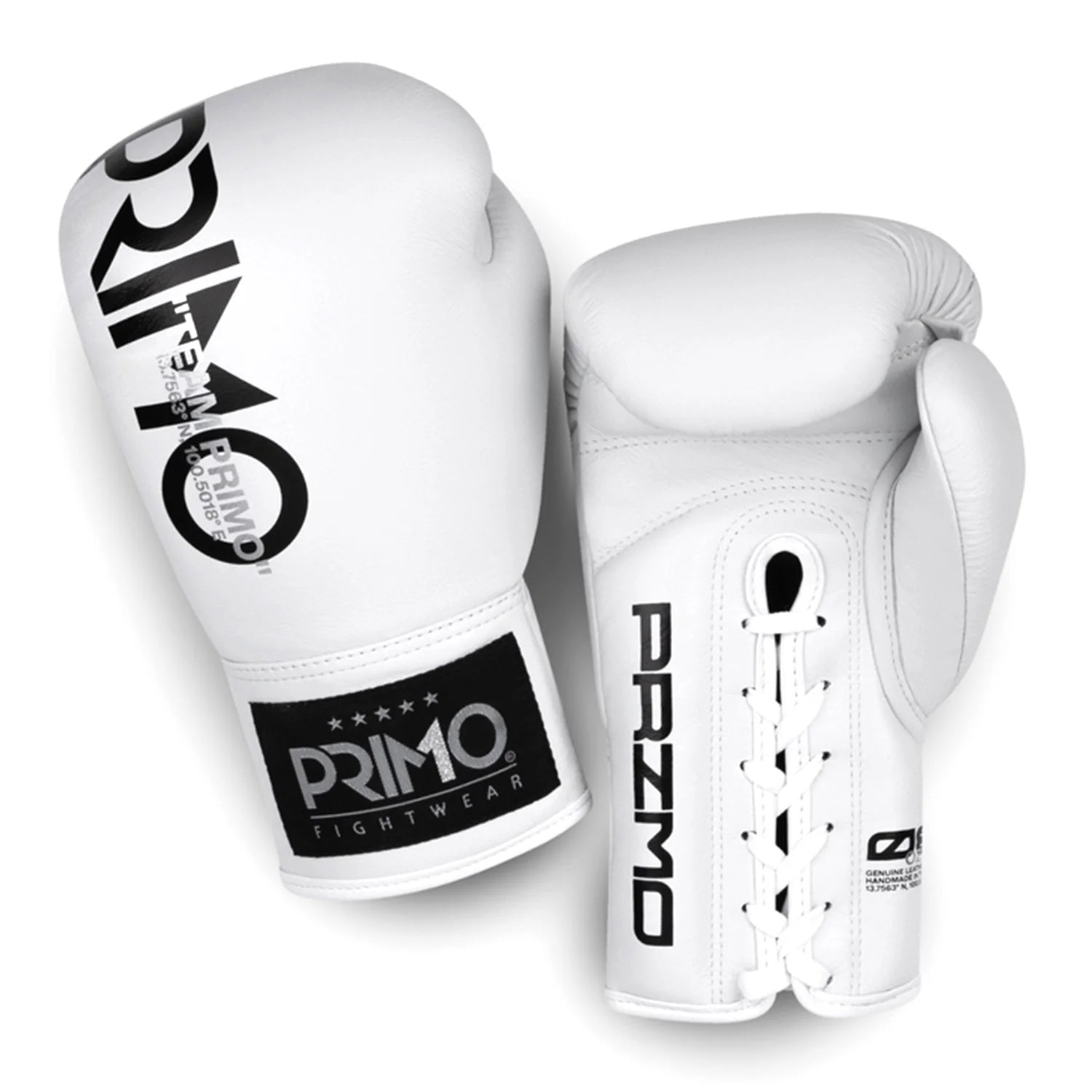 Primo Mamba Series Pro Lace-Up Boxing Gloves - White